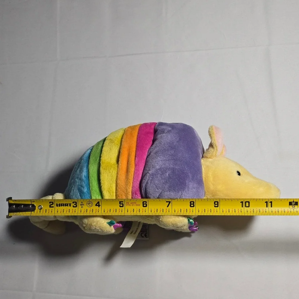 Ganz Rainbow Armadillo Plush Stuffed Animal Multi Color Striped 11 Inch toy